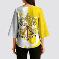 Coat Of Arms Flag of Vatican City Kimono Sleeve Blouse Catholic Cross Heritage Symbol