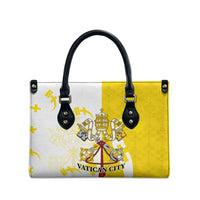Coat Of Arms Flag of Vatican City Leather Bag Catholic Cross Heritage Symbol