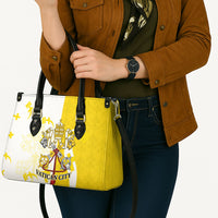 Coat Of Arms Flag of Vatican City Leather Bag Catholic Cross Heritage Symbol