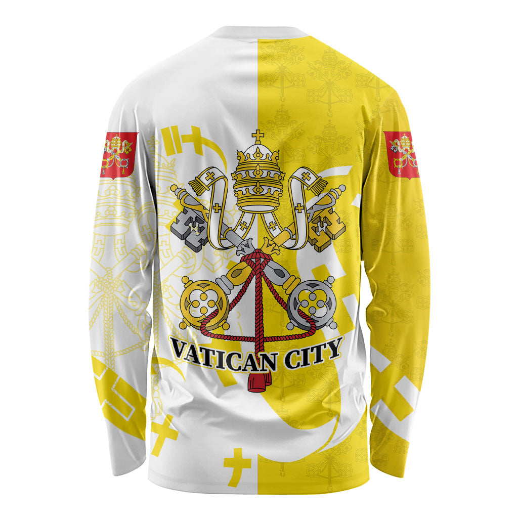 Coat Of Arms Flag of Vatican City Long Sleeve Shirt Catholic Cross Heritage Symbol