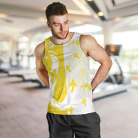 Coat Of Arms Flag of Vatican City Men Tank Top Catholic Cross Heritage Symbol