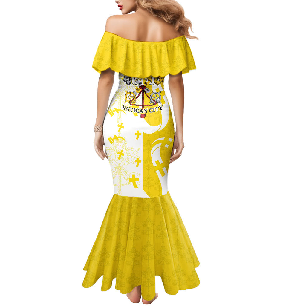 Coat Of Arms Flag of Vatican City Mermaid Dress Catholic Cross Heritage Symbol