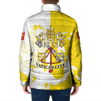 Coat Of Arms Flag of Vatican City Padded Jacket Catholic Cross Heritage Symbol