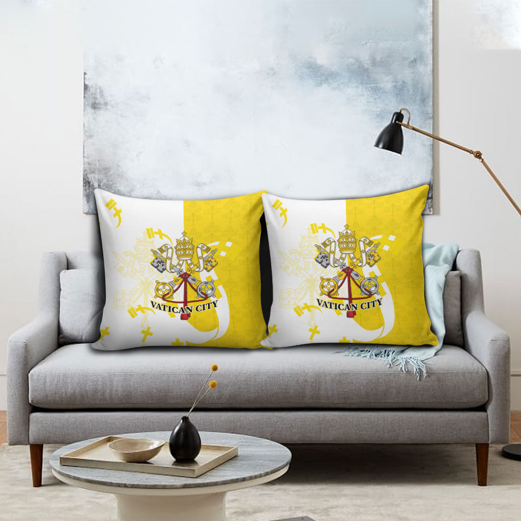 Coat Of Arms Flag of Vatican City Pillow Cover Catholic Cross Heritage Symbol