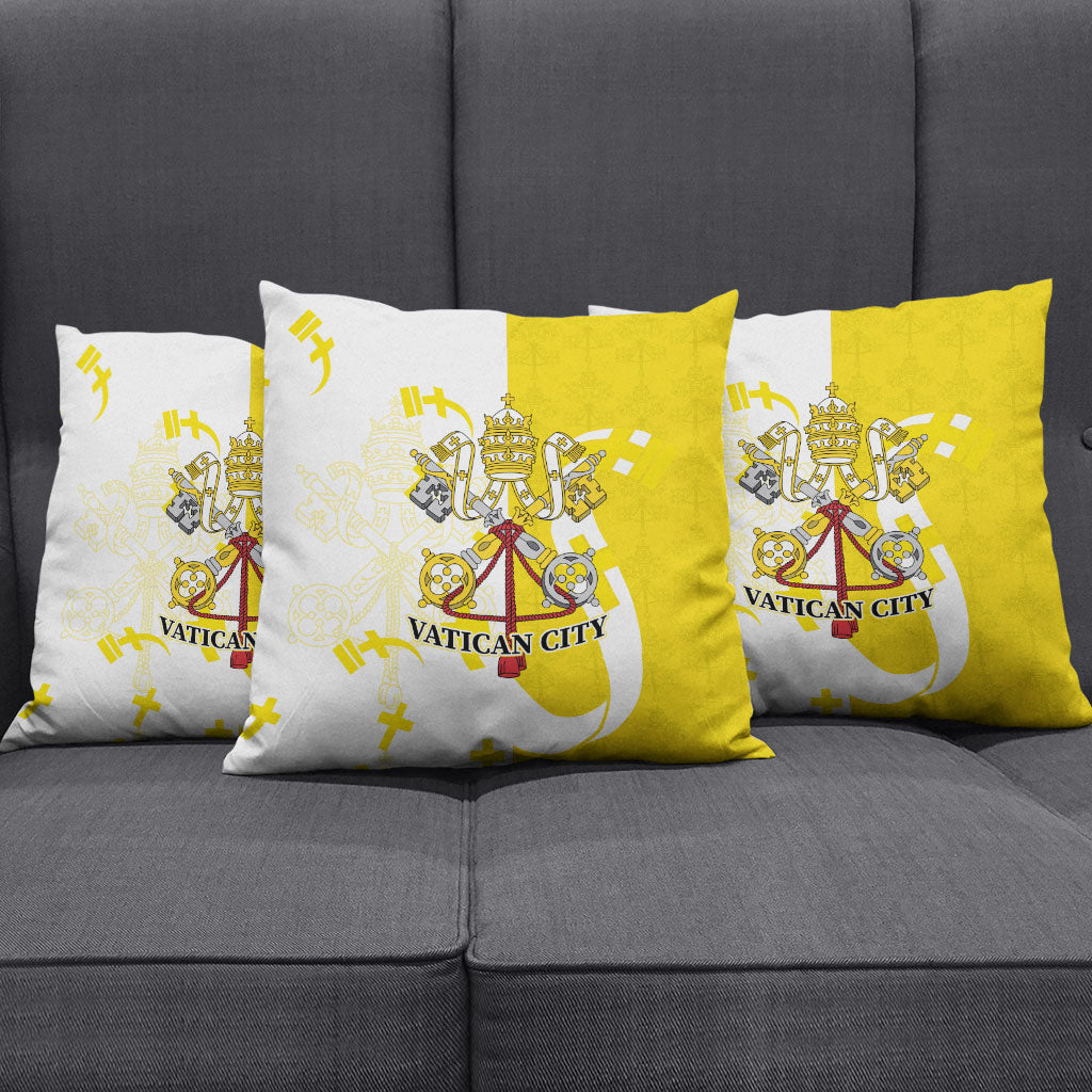 Coat Of Arms Flag of Vatican City Pillow Cover Catholic Cross Heritage Symbol