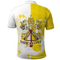 Coat Of Arms Flag of Vatican City Polo Shirt Catholic Cross Heritage Symbol