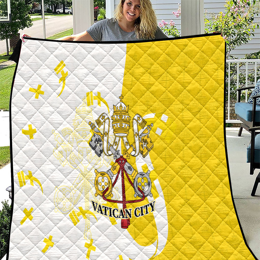 Coat Of Arms Flag of Vatican City Quilt Catholic Cross Heritage Symbol