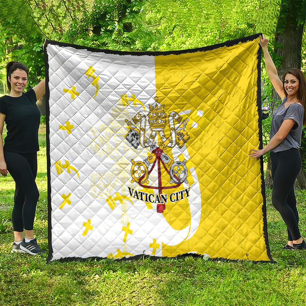 Coat Of Arms Flag of Vatican City Quilt Catholic Cross Heritage Symbol