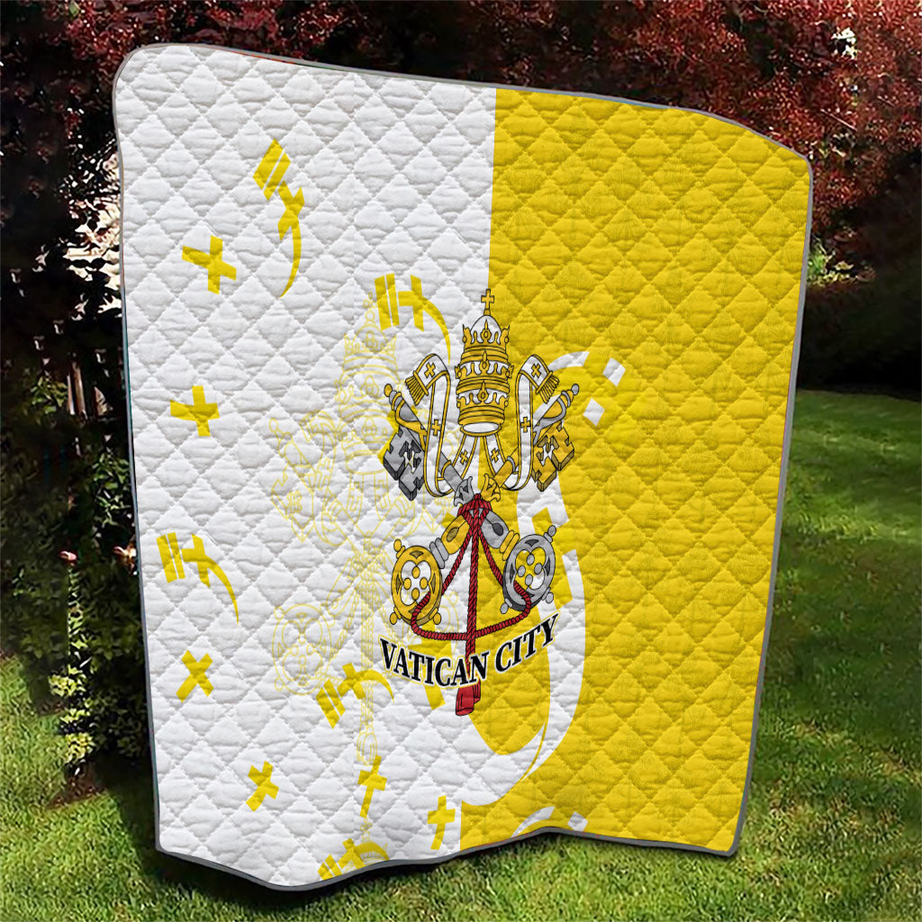 Coat Of Arms Flag of Vatican City Quilt Catholic Cross Heritage Symbol