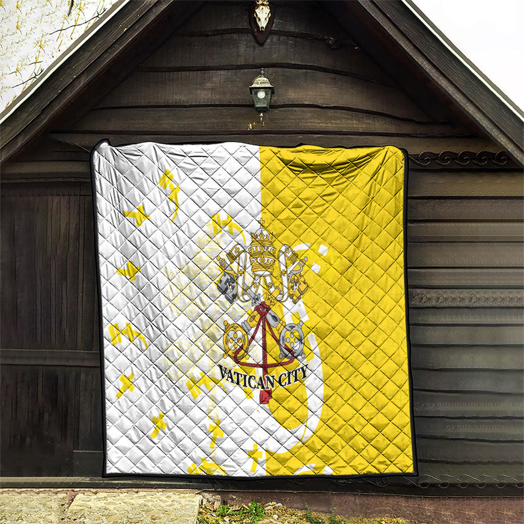 Coat Of Arms Flag of Vatican City Quilt Catholic Cross Heritage Symbol