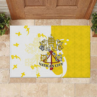 Coat Of Arms Flag of Vatican City Rubber Doormat Catholic Cross Heritage Symbol
