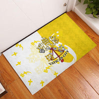 Coat Of Arms Flag of Vatican City Rubber Doormat Catholic Cross Heritage Symbol