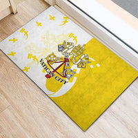 Coat Of Arms Flag of Vatican City Rubber Doormat Catholic Cross Heritage Symbol