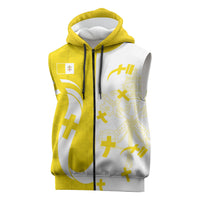 Coat Of Arms Flag of Vatican City Sleeveless Zip Hoodie Catholic Cross Heritage Symbol