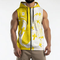 Coat Of Arms Flag of Vatican City Sleeveless Zip Hoodie Catholic Cross Heritage Symbol