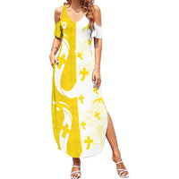 Coat Of Arms Flag of Vatican City Summer Maxi Dress Catholic Cross Heritage Symbol