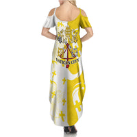 Coat Of Arms Flag of Vatican City Summer Maxi Dress Catholic Cross Heritage Symbol