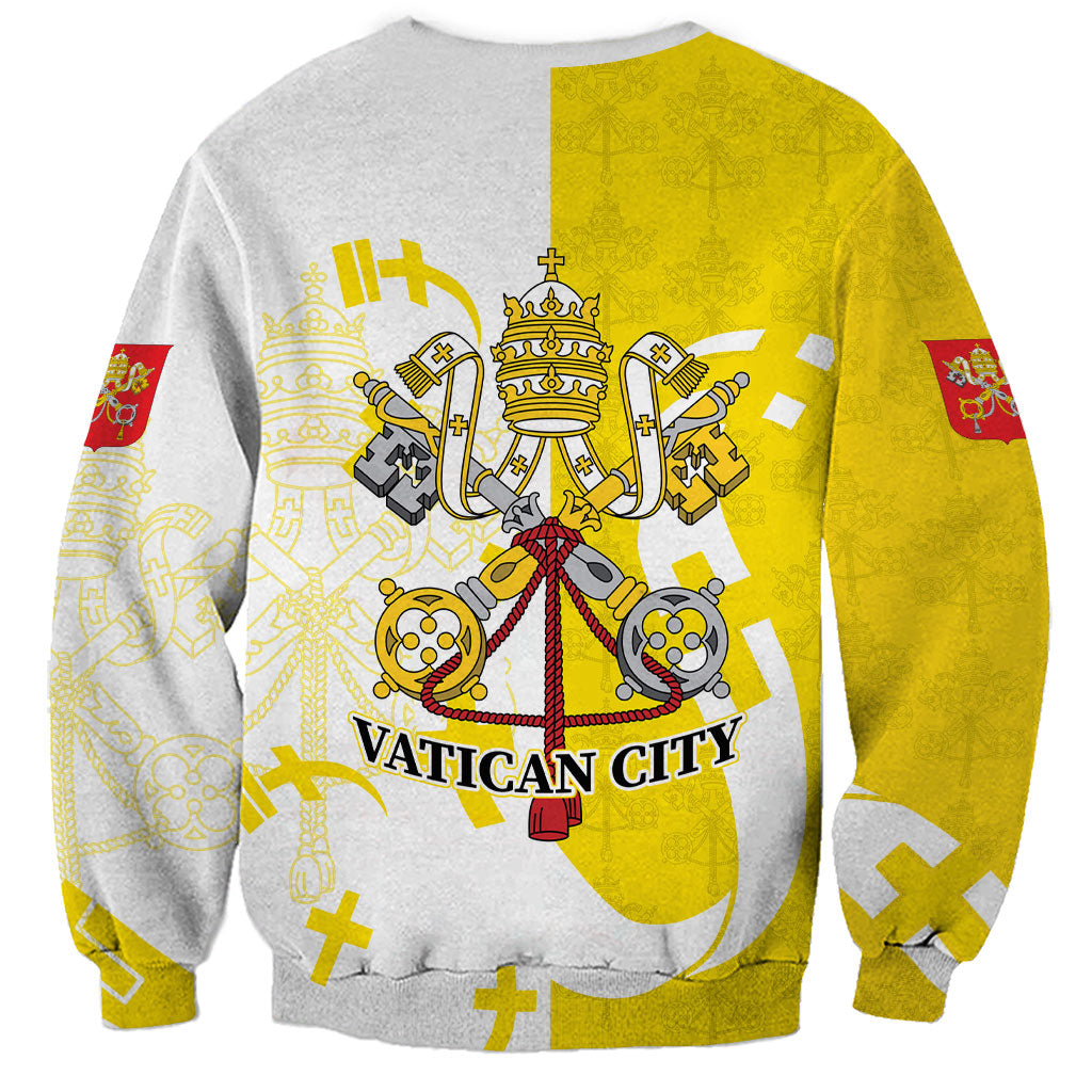Coat Of Arms Flag of Vatican City Sweatshirt Catholic Cross Heritage Symbol
