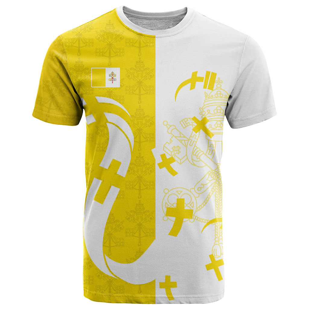 Coat Of Arms Flag of Vatican City T Shirt Catholic Cross Heritage Symbol