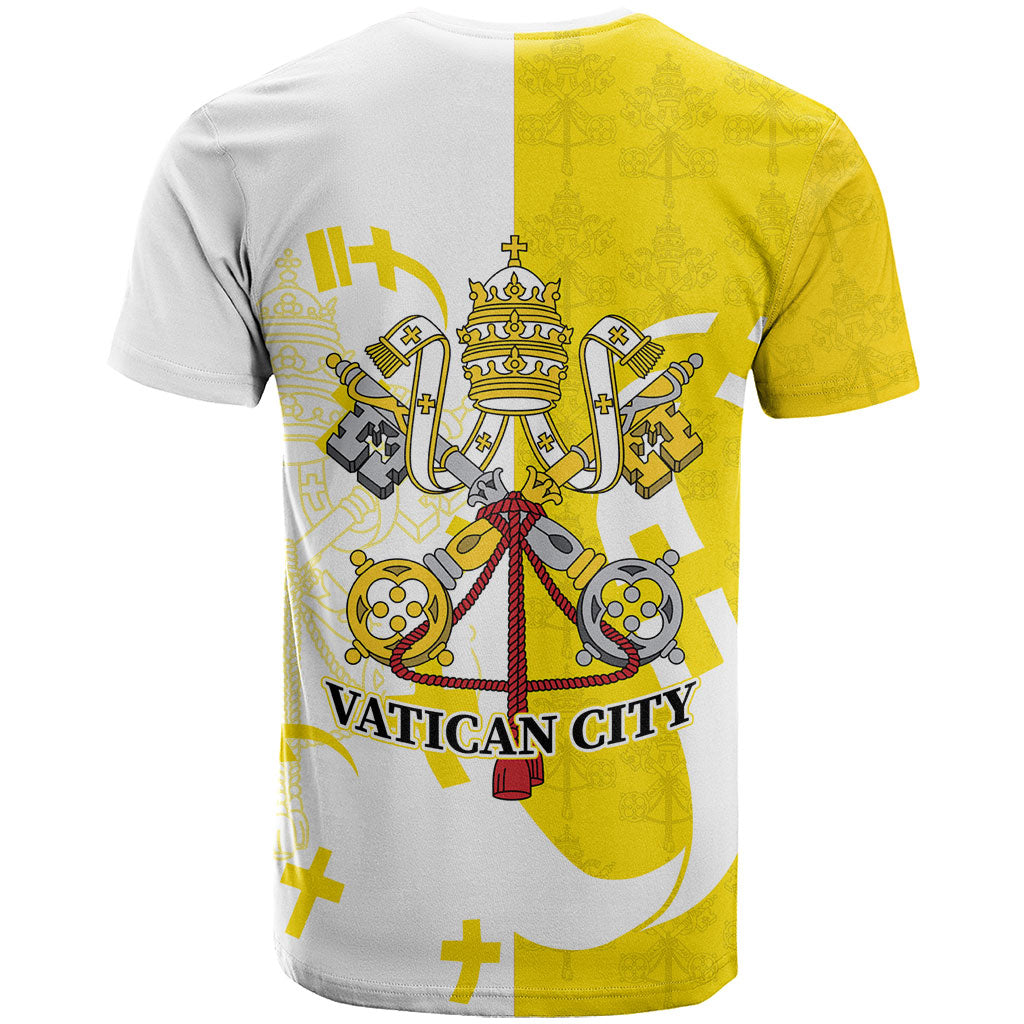 Coat Of Arms Flag of Vatican City T Shirt Catholic Cross Heritage Symbol