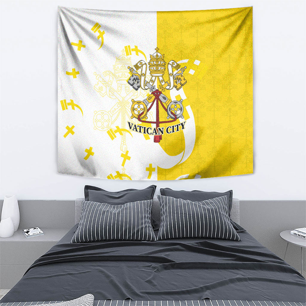 Coat Of Arms Flag of Vatican City Tapestry Catholic Cross Heritage Symbol