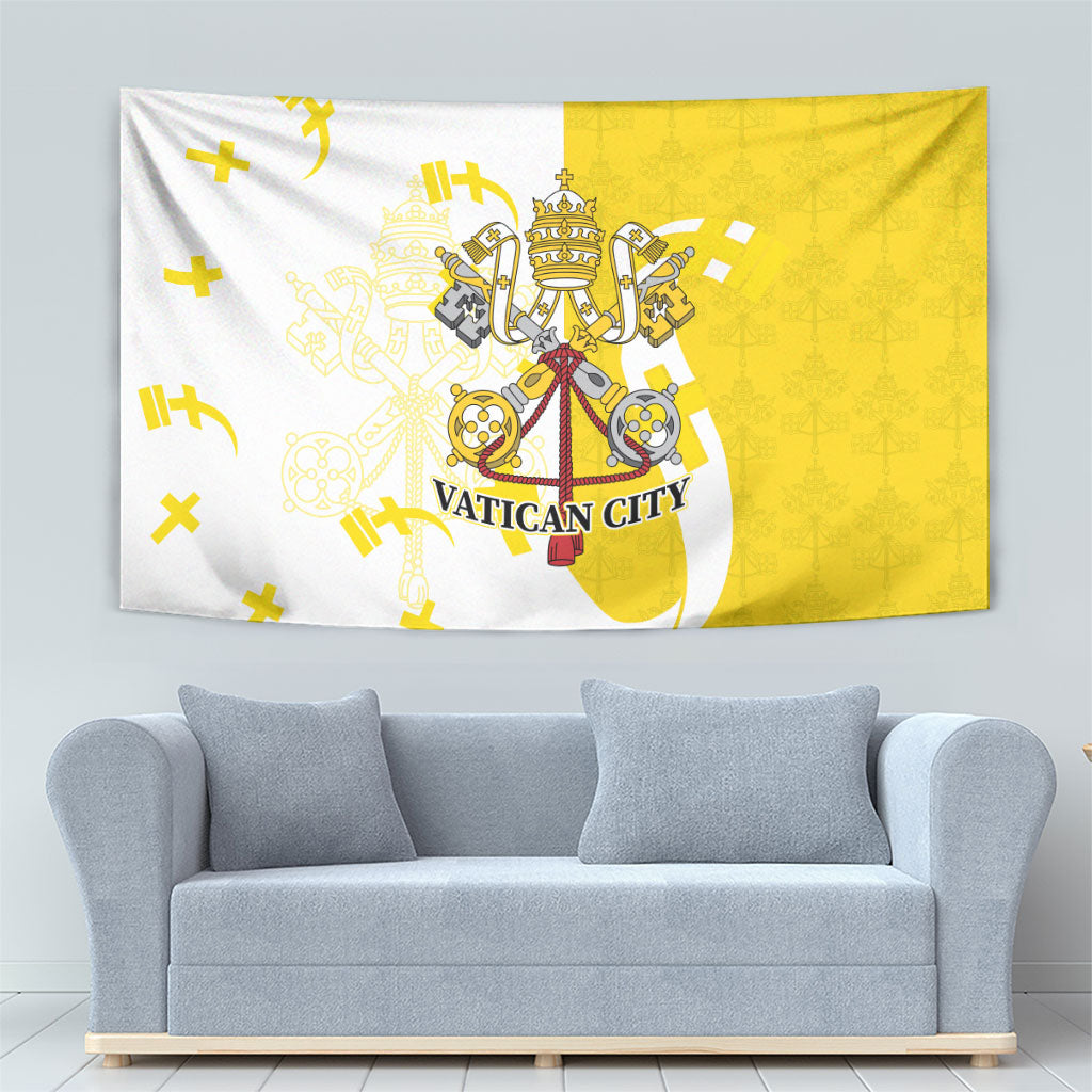 Coat Of Arms Flag of Vatican City Tapestry Catholic Cross Heritage Symbol