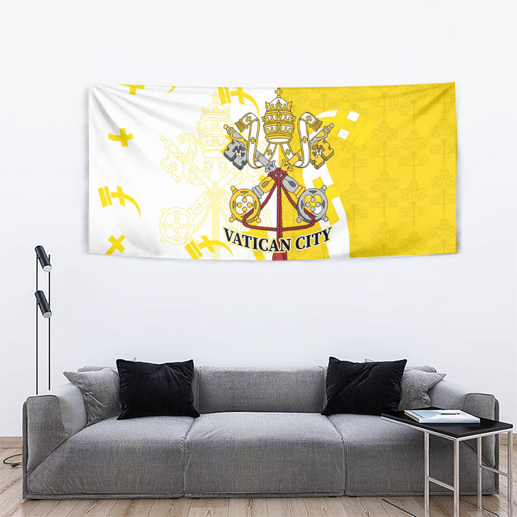 Coat Of Arms Flag of Vatican City Tapestry Catholic Cross Heritage Symbol