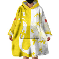 Coat Of Arms Flag of Vatican City Wearable Blanket Hoodie Catholic Cross Heritage Symbol