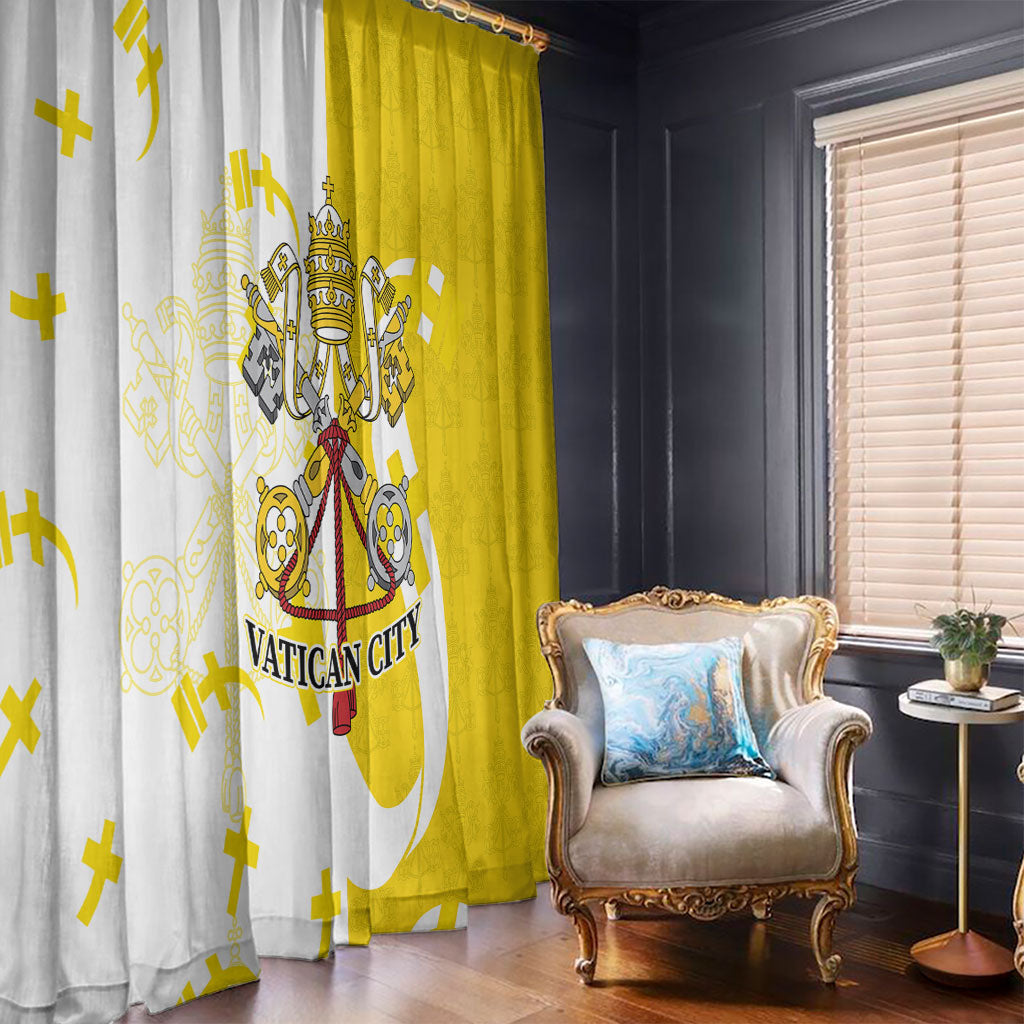 Coat Of Arms Flag of Vatican City Window Curtain Catholic Cross Heritage Symbol