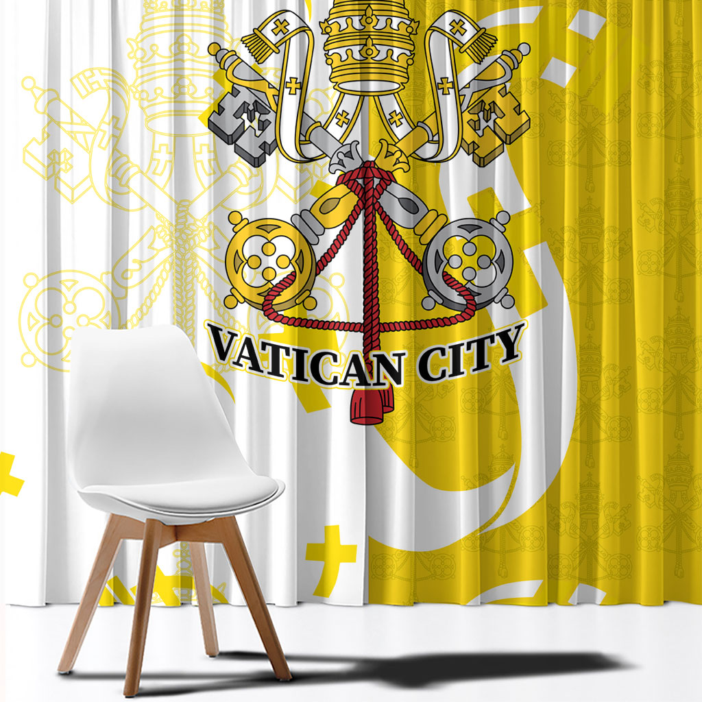 Coat Of Arms Flag of Vatican City Window Curtain Catholic Cross Heritage Symbol