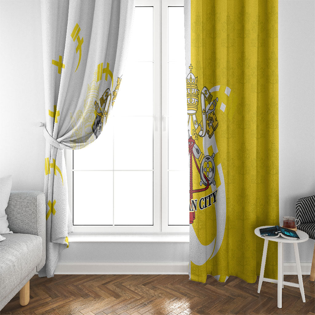 Coat Of Arms Flag of Vatican City Window Curtain Catholic Cross Heritage Symbol