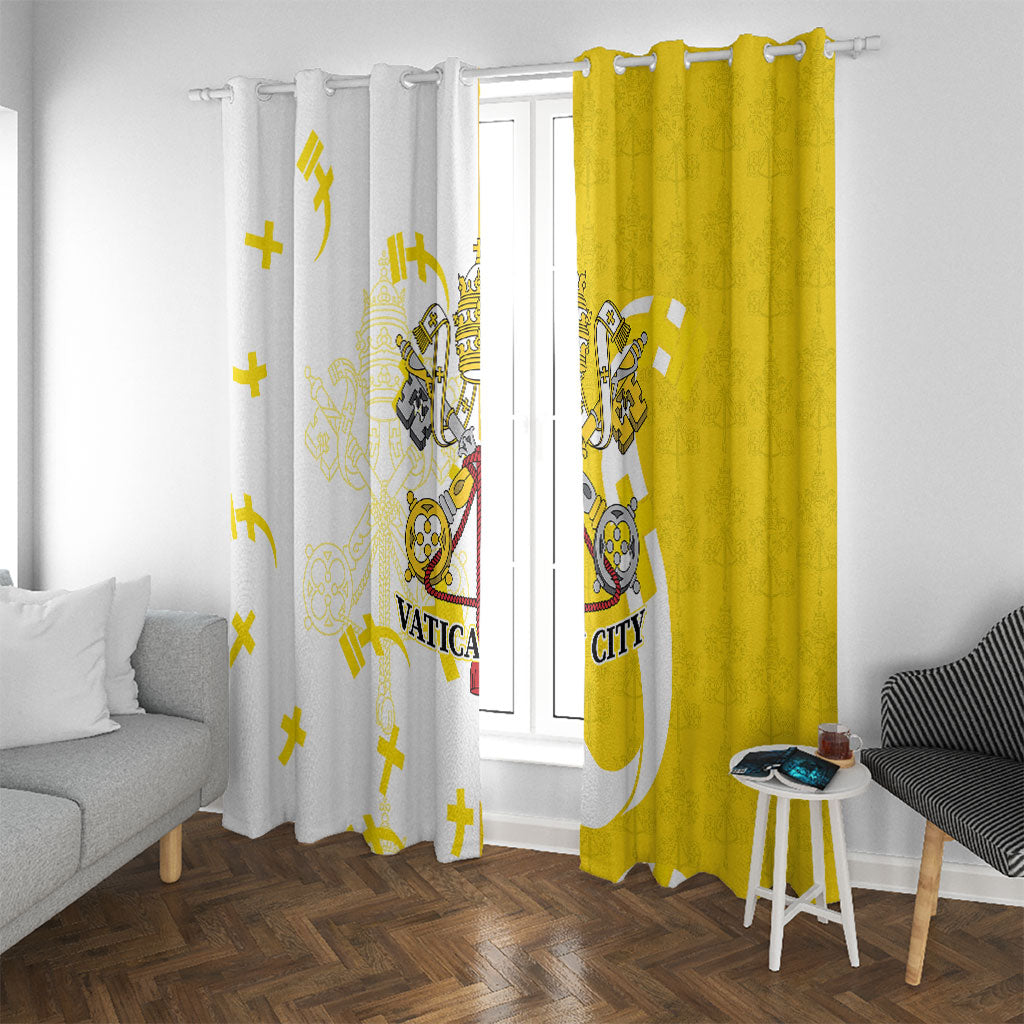 Coat Of Arms Flag of Vatican City Window Curtain Catholic Cross Heritage Symbol