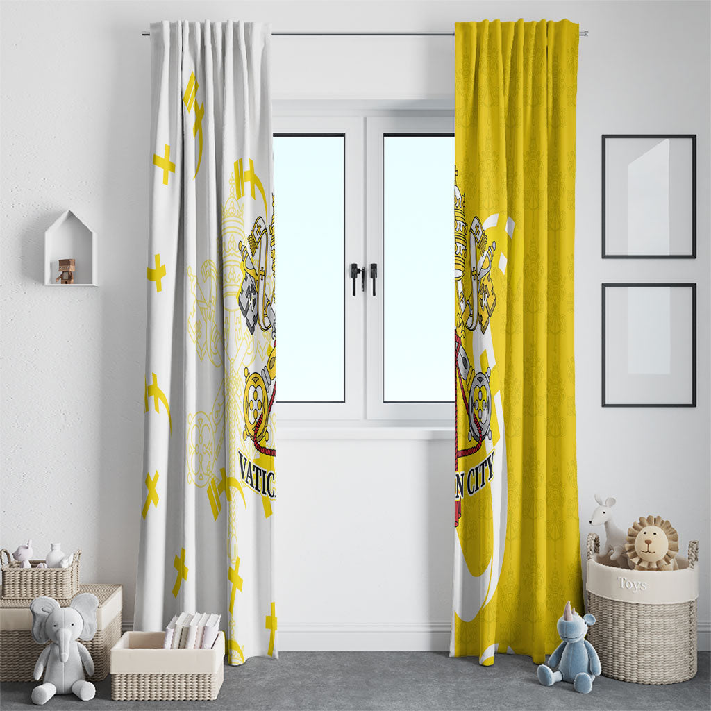 Coat Of Arms Flag of Vatican City Window Curtain Catholic Cross Heritage Symbol