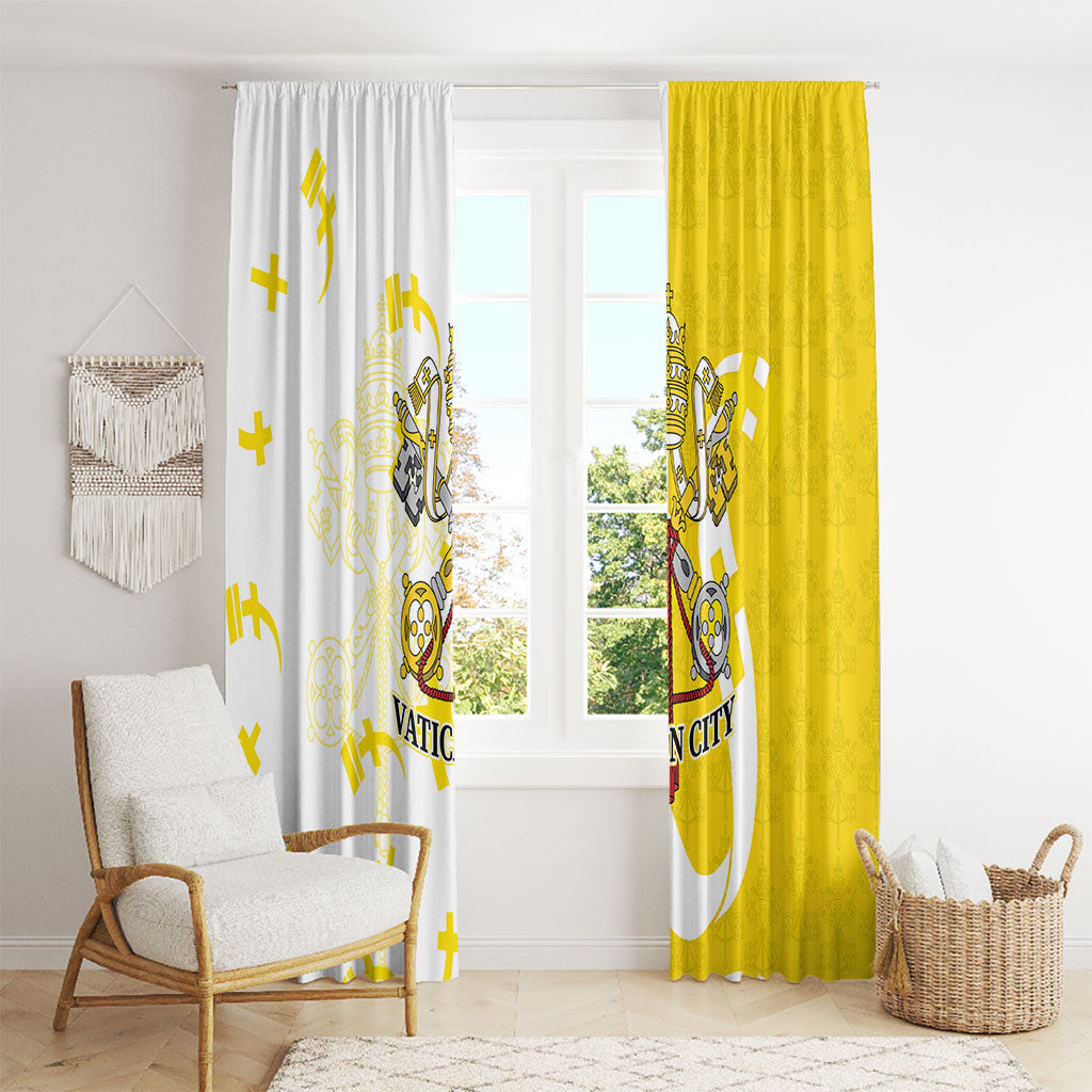 Coat Of Arms Flag of Vatican City Window Curtain Catholic Cross Heritage Symbol