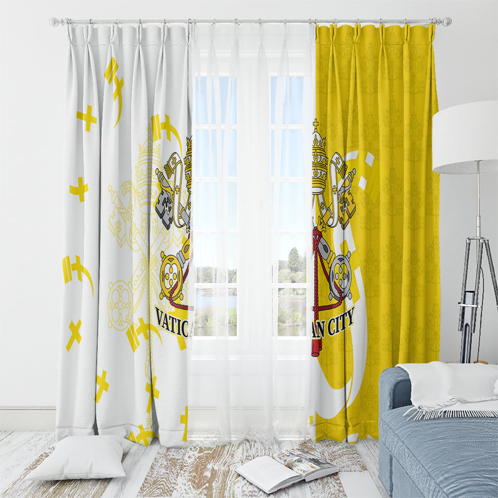 Coat Of Arms Flag of Vatican City Window Curtain Catholic Cross Heritage Symbol