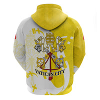 Coat Of Arms Flag of Vatican City Zip Hoodie Catholic Cross Heritage Symbol