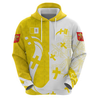 Coat Of Arms Flag of Vatican City Zip Hoodie Catholic Cross Heritage Symbol
