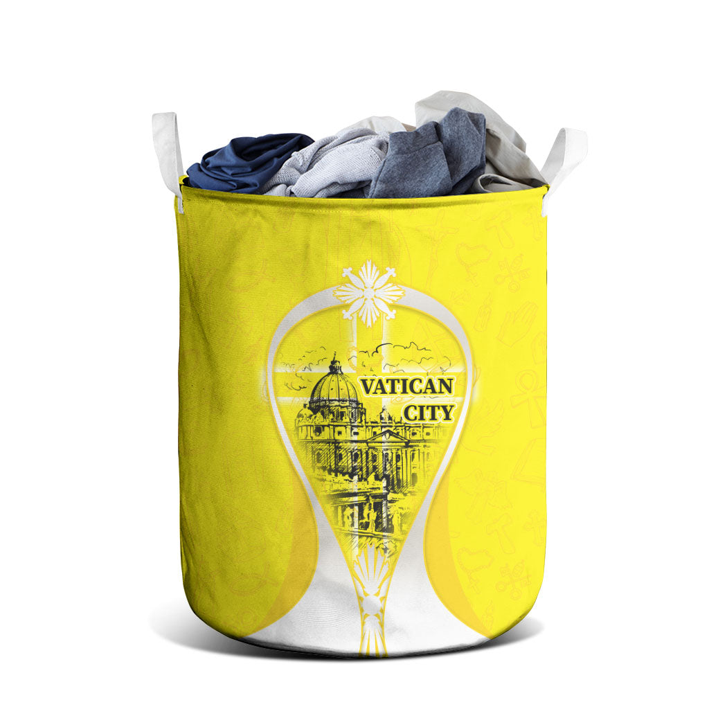 Saint Peters Basilica Vatican City Laundry Basket Basilica Dome Catholic Cross Religious - Coat Of Arms Sketch Art