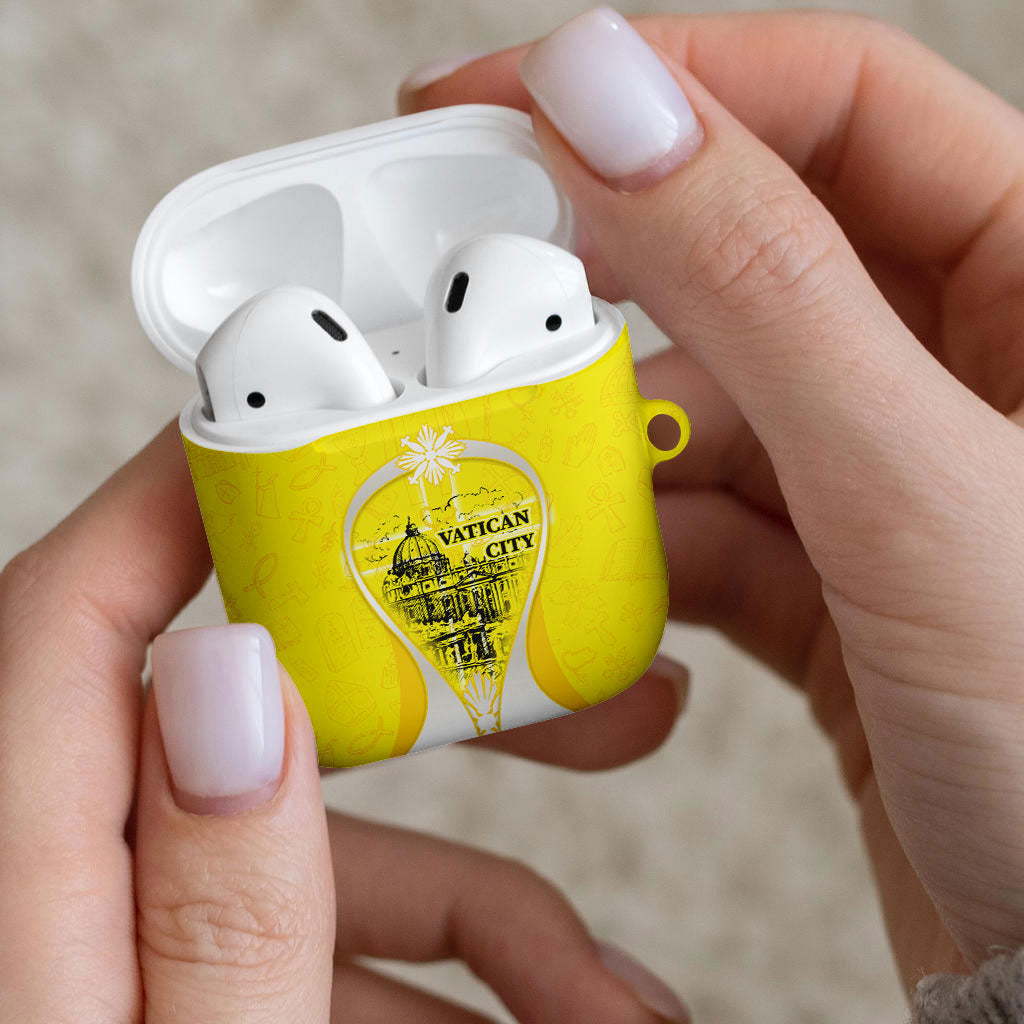 Saint Peters Basilica Vatican City AirPods Case Basilica Dome Catholic Cross Religious - Coat Of Arms Sketch Art