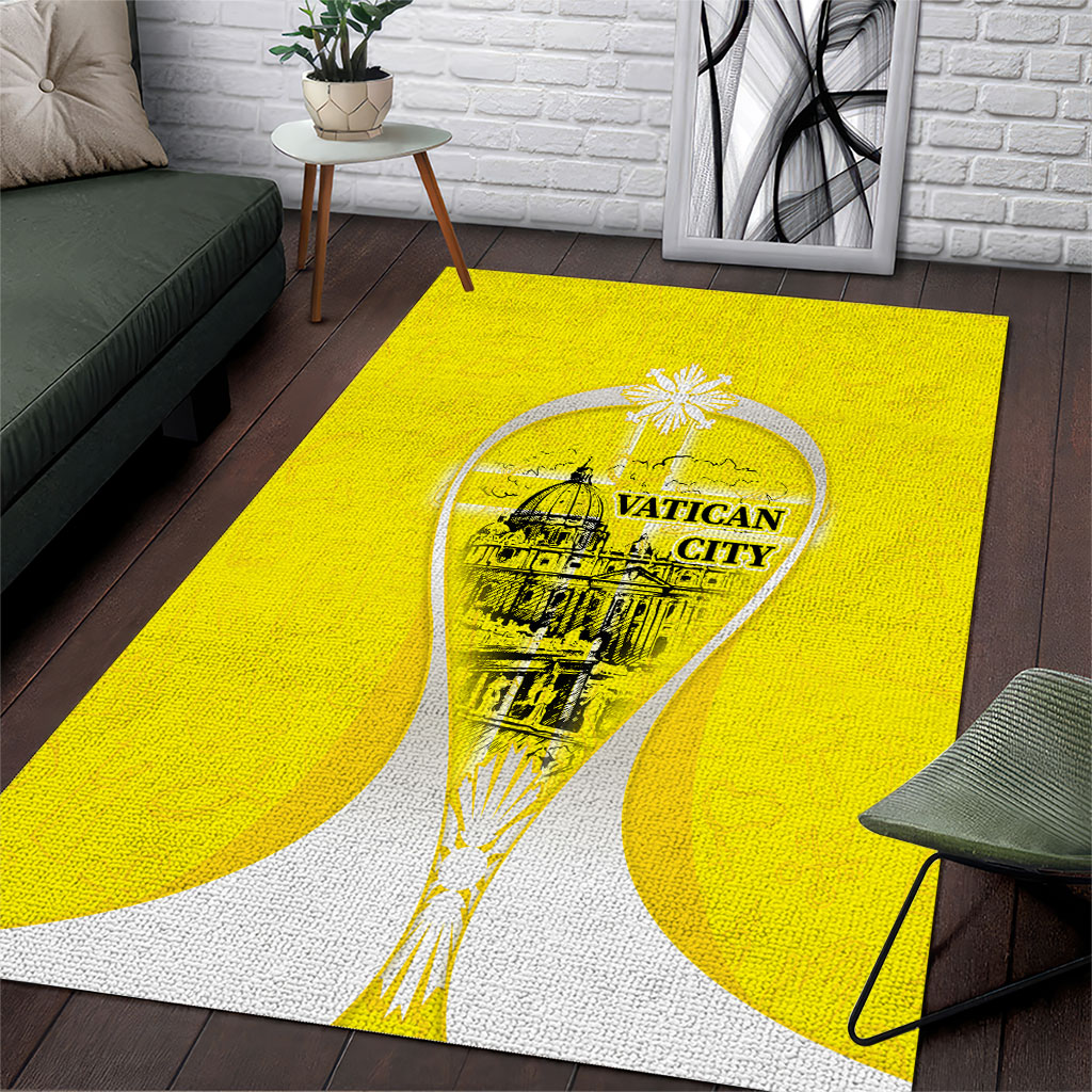 Saint Peters Basilica Vatican City Area Rug Basilica Dome Catholic Cross Religious - Coat Of Arms Sketch Art