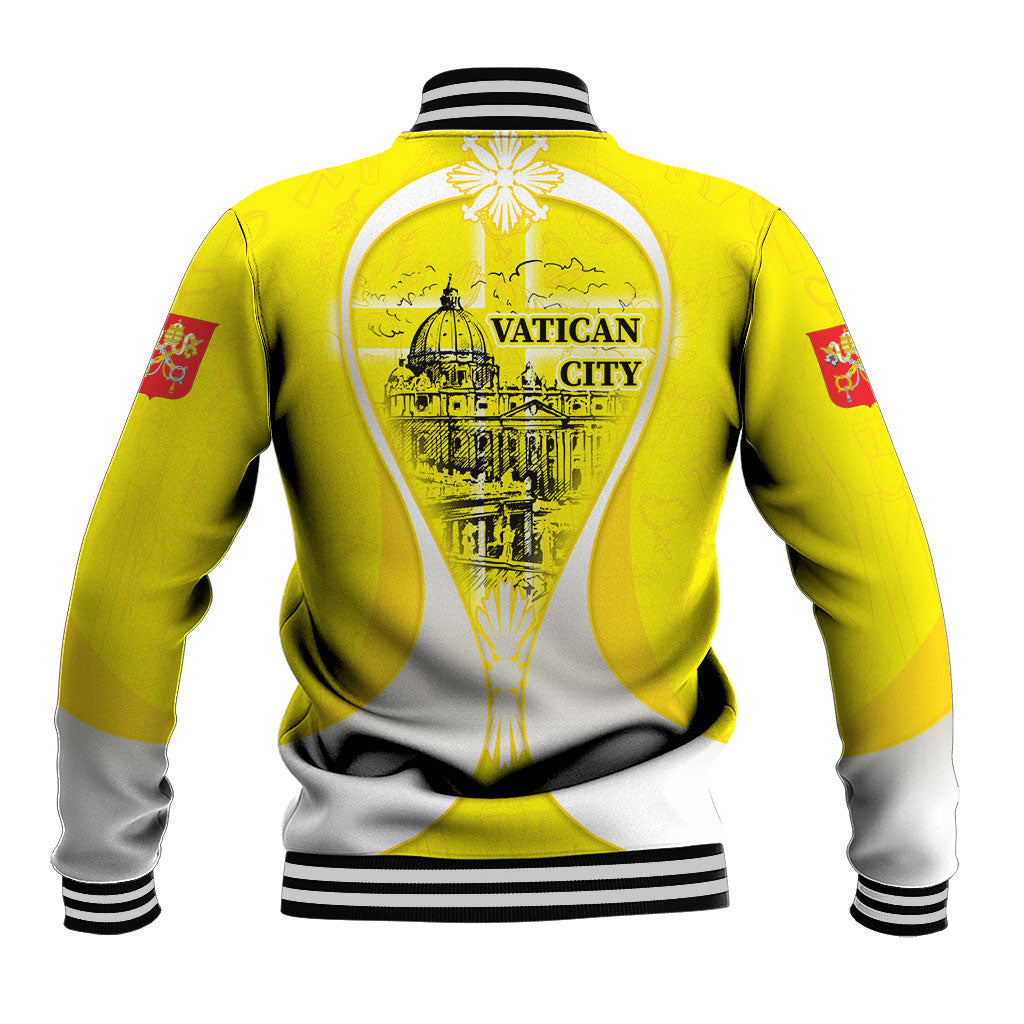 Saint Peters Basilica Vatican City Baseball Jacket Basilica Dome Catholic Cross Religious - Coat Of Arms Sketch Art