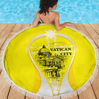 Saint Peters Basilica Vatican City Beach Blanket Basilica Dome Catholic Cross Religious - Coat Of Arms Sketch Art