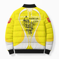Saint Peters Basilica Vatican City Bomber Puffer Jacket Basilica Dome Catholic Cross Religious - Coat Of Arms Sketch Art