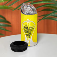 Saint Peters Basilica Vatican City 4 in 1 Can Cooler Tumbler Basilica Dome Catholic Cross Religious - Coat Of Arms Sketch Art