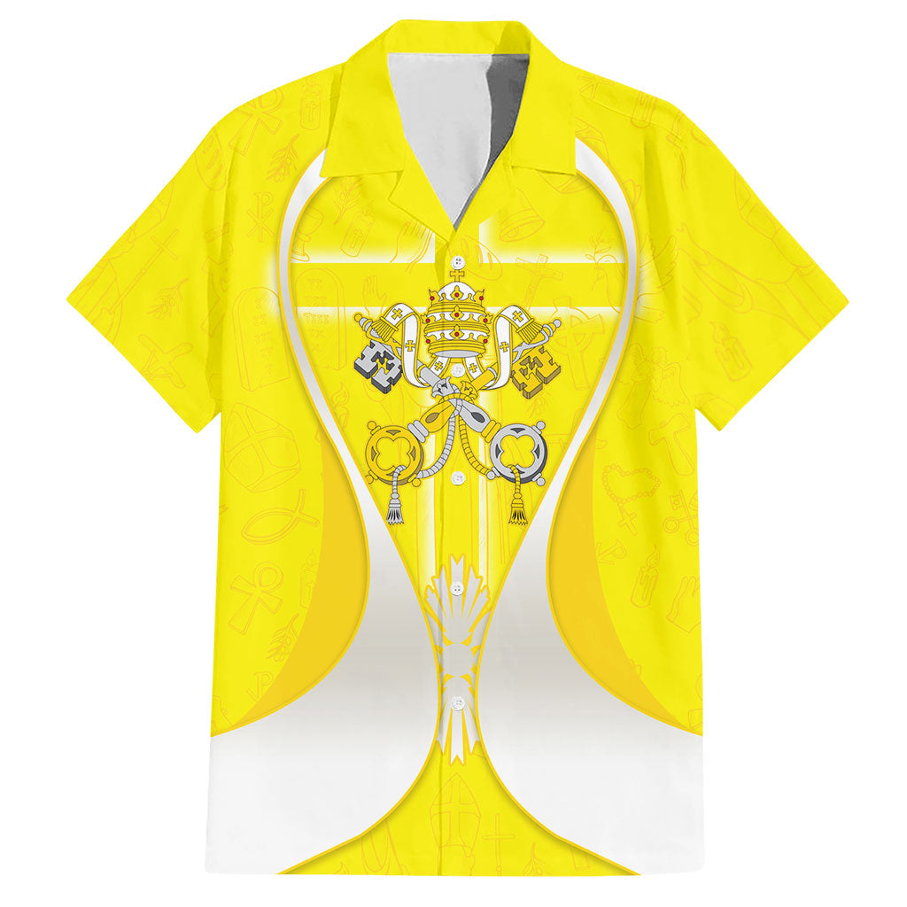 Saint Peters Basilica Vatican City Hawaiian Shirt Basilica Dome Catholic Cross Religious - Coat Of Arms Sketch Art