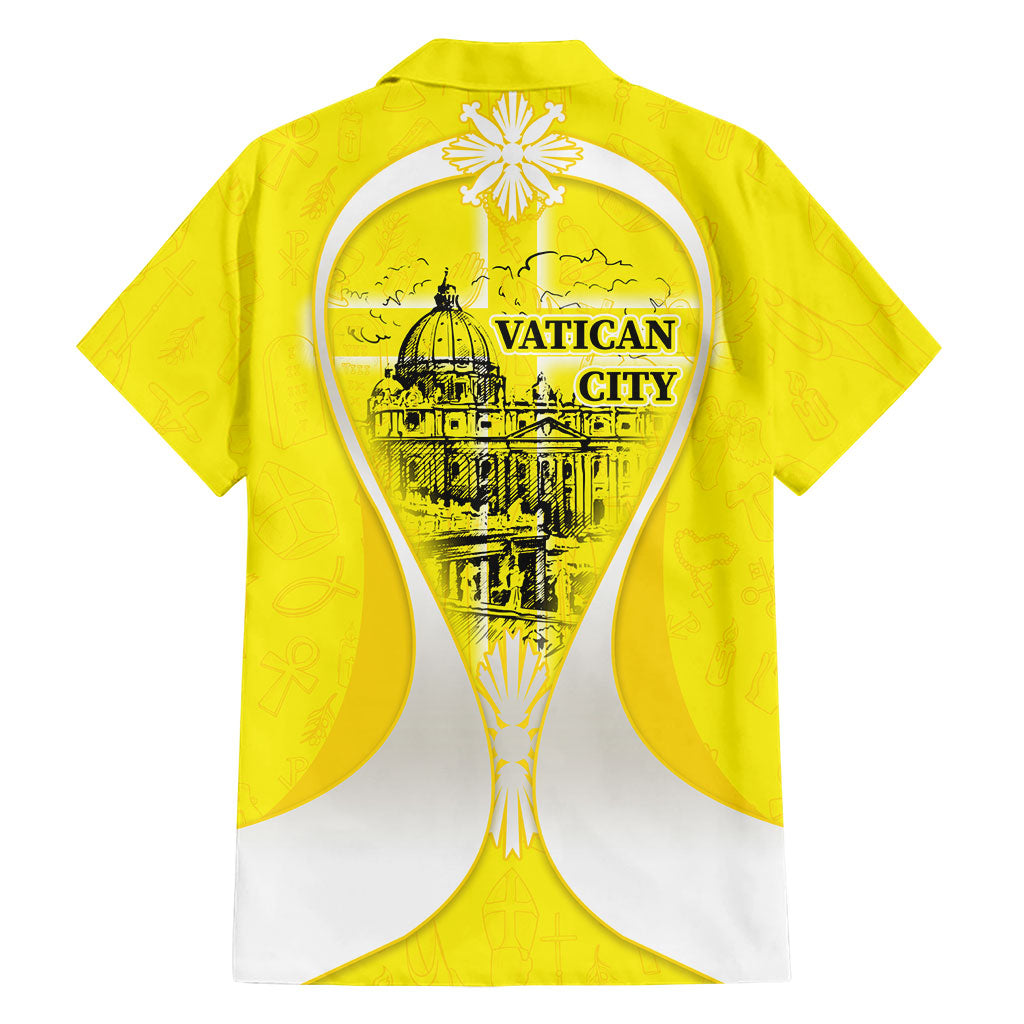Saint Peters Basilica Vatican City Hawaiian Shirt Basilica Dome Catholic Cross Religious - Coat Of Arms Sketch Art
