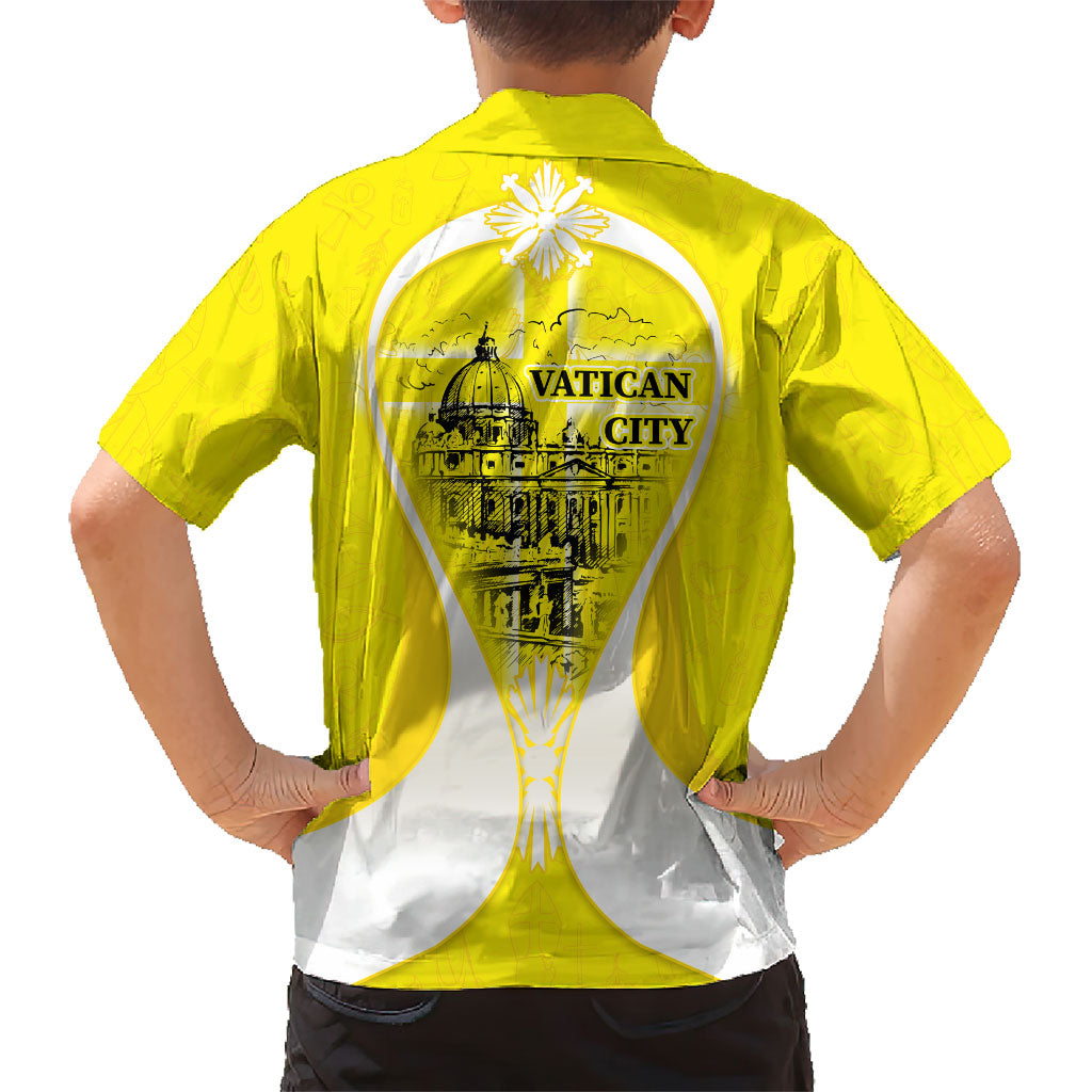 Saint Peters Basilica Vatican City Hawaiian Shirt Basilica Dome Catholic Cross Religious - Coat Of Arms Sketch Art