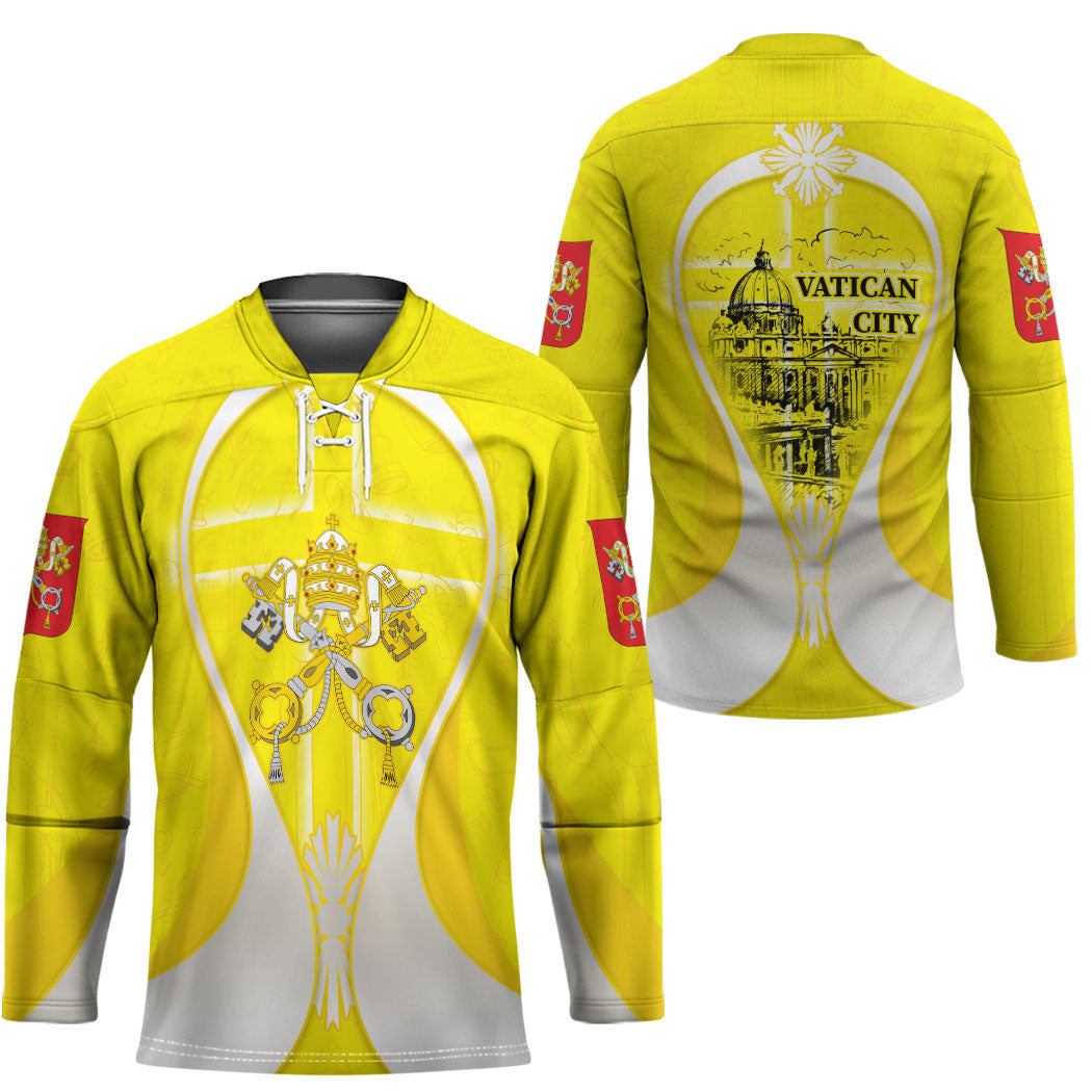 Saint Peters Basilica Vatican City Hockey Jersey Basilica Dome Catholic Cross Religious - Coat Of Arms Sketch Art