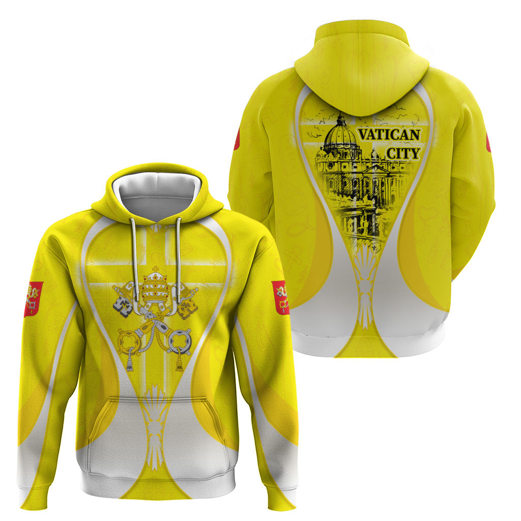 Saint Peters Basilica Vatican City Hoodie Basilica Dome Catholic Cross Religious - Coat Of Arms Sketch Art