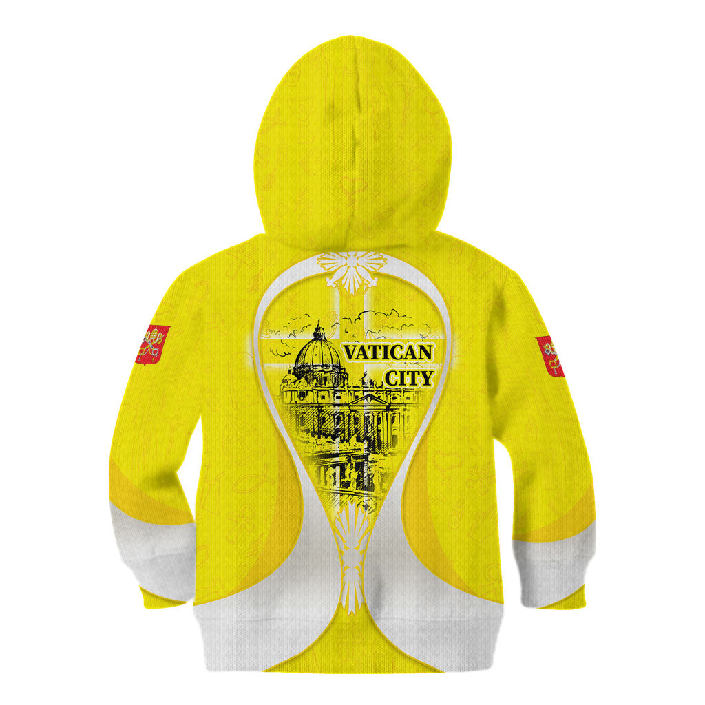 Saint Peters Basilica Vatican City Kid Hoodie Basilica Dome Catholic Cross Religious - Coat Of Arms Sketch Art